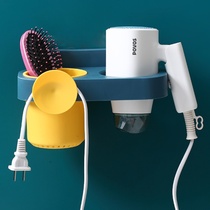 Blow rack No holes in bathroom toilet toilet storage rack wall-mounted hair dryer hanger air tube rack