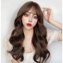 Wig female long-haired natural full-colored curly hair Big wave hairstyle downsizing wig imitating wire wire wire wig