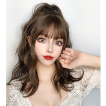 Nebro-haired wigs have long hair and natural fluffy wool curly short curly hair repair face corn hot face skull hairstyle