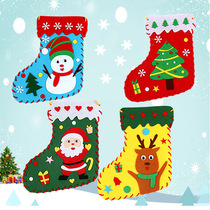 Kindergarten Christmas Children Creative Handmade Material Bags Christmas Socks Early Childhood Kids Activities Snowman Paste Paintings