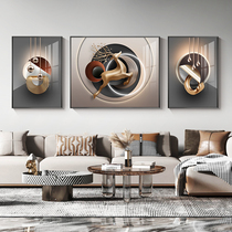 Living room triple painting modern minimal sofa background wall decoration painting Flu luxury high-end combination fresco