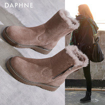 Daphne Snowy Boots Women Shoes 2021 New Winter Fur Integrated Cotton Shoes Plus Suede Thickened Short Boots Martin boots