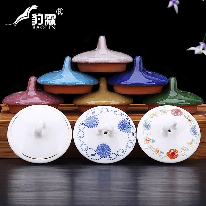 Ceramic teapot lid with cover bracket parts with zero cover small cap lid violet arenaceous your up celadon double