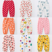 Childrens mosquito pants baby Summer thin boys and girls summer lantern long pants baby cotton kids pajama pants