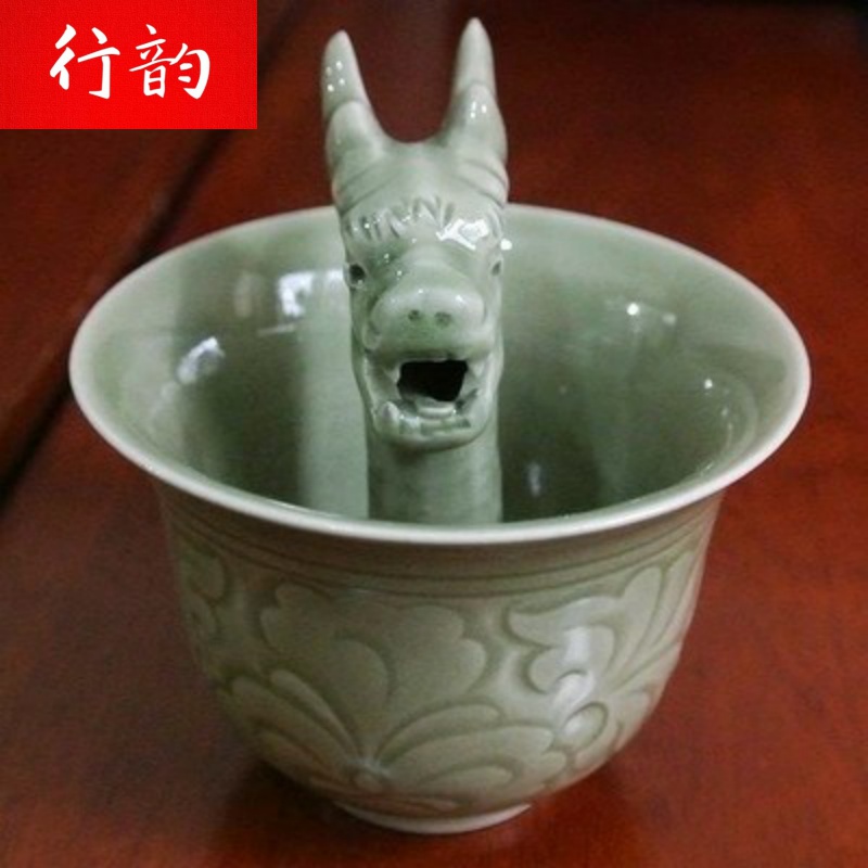 Line rhyme web celebrity ceramic cup, Kowloon greedy fair keller cup with leading tsing lung siphon fair keller