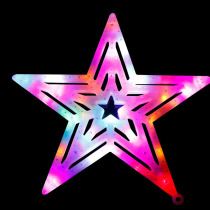 Outdoor LED five-pointed star pendant snowflake lights flashing lights shopping mall advertising company decorative lighting star lights