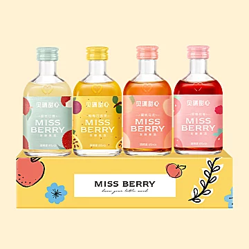 MissBerry贝瑞甜心果酒礼盒100ml*4瓶[30元优惠券]-寻折猪