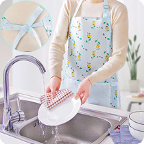 Oxford cloth waterproof apron home kitchen cooking oil-proof dirt-proof clothes adult ladies waist