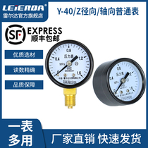 Leierda instrument Y40 pressure gauge Axial radial small gauge diameter 40mm air pressure hydraulic gauge Vacuum gauge