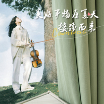 American Shading Curtains Bedroom Full Shading Balcony Heat Insulation Sunscreen Sunproof Home Light Shading Cloth Hook Section