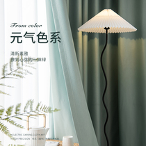 Full shading curtains Bedrooms ins Wind days Nordic 2021 New living room Cardamom Green 100 lightning-light day