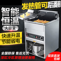 Hongyunlai commercial electric electric large capacity vertical Fryer fried chicken row double cylinder constant temperature oil strip machine frying furnace