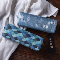 Critical Commune original -- large-capacity stationery bag retro style college student pen bag female Jane Joins accompanied by hand-in-hand courtesy of a male brief female adolescent girls heart elementary school junior high school students