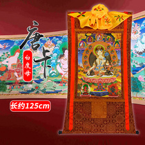 Chuanglong Thangka White Dharma Buddha statue Thangka hanging painting Tibetan family Buddhist Temple tantrum for Buddha handmade mineral murals