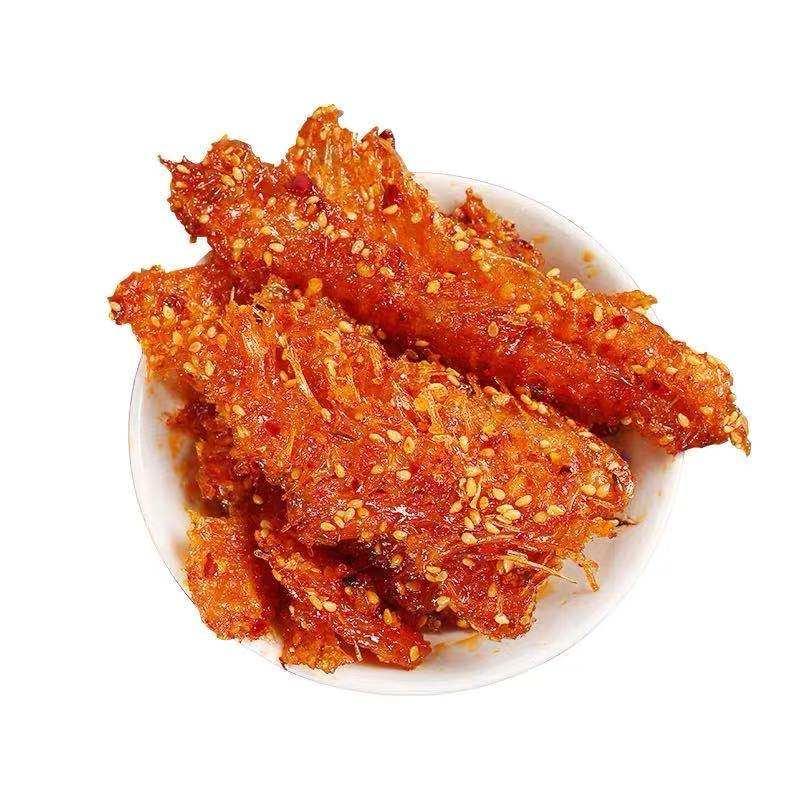 网红零食蜜汁香酥鱼骨头芝麻甜辣鱼排即食鱼干零食香辣办公室零食