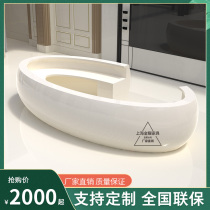 Large Baking Varnish Front Desk Mall Hotel KTV Service Desk Creative Arts Alien Sales Department Reception Desk Custom