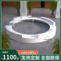 Baking Varnish Hospital Guide Desk Reception Desk Round Hospital Hall Guide Medical Desk Consultation Service Desk Nurse Station Bench