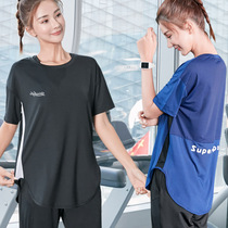 Large size sports coat women loose summer fat mm running room T-shirt yoga training fitness clothes 200kg blouse