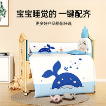 (One-stop Shop full package) Elegant New Child Bed Solid Wood Multifunction Baby Splicing Crib