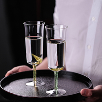 Shengcaihe glass green tea cup Guoying cup and monkey Kui cup household high-end glass champagne wine glass gift