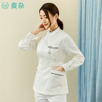 Nurse uniform long sleeve female split set Stomatology two-piece beauty salon nurse doctor work clothes custom cotton