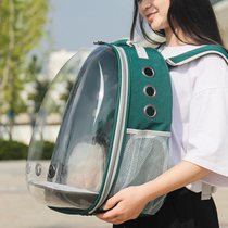 Cat bag Portable full transparent backpack backpack Chest breathable take-away school bag Dog space capsule pet bag