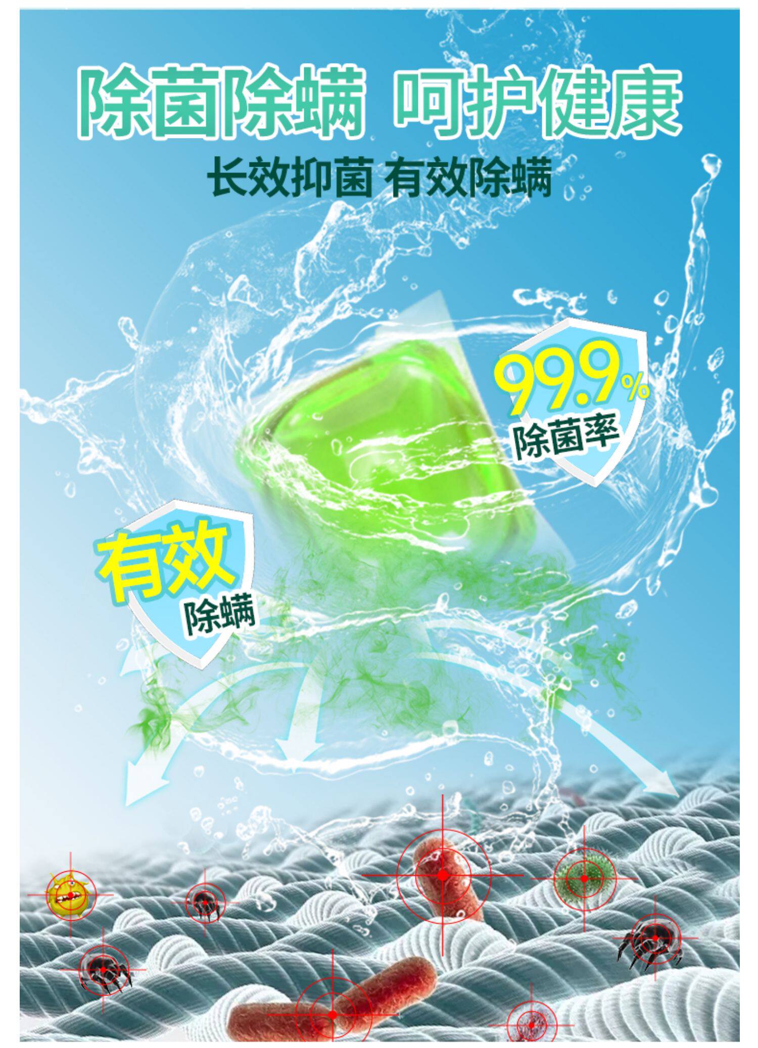 12颗聪适乐洗衣凝珠香水型持久除菌除螨香味强力去污洗衣球家庭装_vip