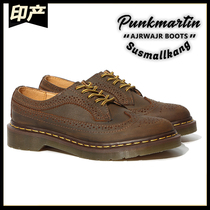 Martin shoes Dr retro casual Inn Bloc carved with low help brown lacing ins small leather shoes Martens