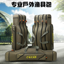 Fishing Bag Big Belly Bag Two Floors Three Layers Fish Bag Fishing Gear Bag Fishing Rod Bag Large Capacity Multifunction Waterproof Thickened Rod Bag