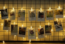 Photo clip light LED small color light Flash light string light starry net red wall Bedroom room decoration Birthday decoration