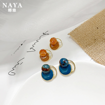 Ear nail 2020 new retro Phnom Penh drop oil earrings silver pin anti-allergy 100 hitch Yotemperament Summer Ear Accessories