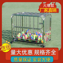 Stainless steel ball cart basketball storage frame ball rack basketball storage rack display rack leather ball placement rack removable