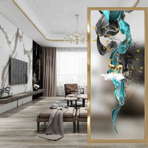 Simple modern art glass partition entrance wall decoration living room bathroom custom frosted light transparent screen