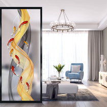 Light luxury glass screen partition modern simple living room room wash table home decoration bedroom entrance background wall