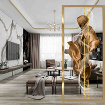 Art glass partition modern minimal basalt living room bedroom sand transmittance process screen wind customization