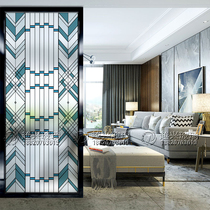 Nordic art glass custom simple modern living room home mounted household entrance Frosted double-sided screen partition tempered