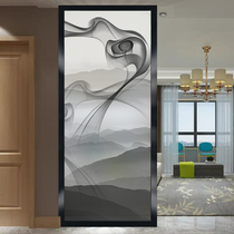 Simple modern art glass screen partition Home improvement living room entrance double-sided matte translucent steel process abstraction