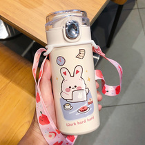 Insulation Cup Female Cute Water Cup Korean Version Small Skew Satchel Girl Heart Creative Personality Trend Brief Male Student Mug