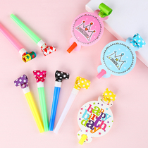 Blow up and blow dragon whistle Childrens small toy birthday party helps to blame creative trumpeter telescopic whistleblowing