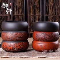 Lixing Purple Sand Big ceramic Small Number Washed Tea Bowl Tea Bowl tea Cup Wash and Powder Tea With Ashtray Flower Pots