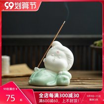 Ceramic little Gonge Lady incense seat ornaments creative fragrance inserter line Incense Road sandalwood household aromatherapy stove