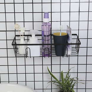 免打孔卫生间浴室用品置物架用具壁挂收纳厕所洗手间洗漱台带挂钩