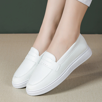 Nurse shoes womens winter breathable non-stinky feet soft bottom flat bottom not tired feet thick bottom medical care small white spring and autumn work shoes