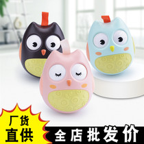 Baby large owl tumbler toy Baby 0-1 years old soothing rattle toy Puzzle boy girl