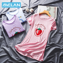 Girls' pajamas summer thin short-sleeved children's pajamas loose ice wire Princess Moder girl's home clothes breathe
