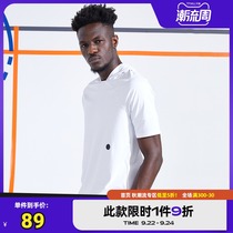 ZONEiD spring new hooded sports T-shirt mens wild trend slim breathable quick-drying casual basketball top