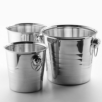 Thickened stainless steel tiger head ice bucket KTV bar Club champagne bucket red wine ice bucket large wine bucket ice block bucket