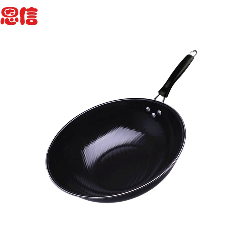 Thickening of pure iron enamel pot home POTS of rust durable health round bottom flat general frying pan