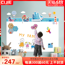 Magnetic Worlds Double Layer Whiteboard Wall Stickled Light Blackboard Creativity Cartoon Styling Adornment Children Room Drawing Board Home Graffiti Wall Stickable Customizable Magnetic Blackboard Magnetic Wall Bright Film Cartoon Styling
