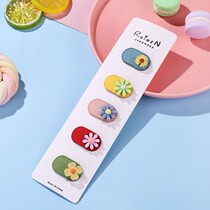 Children hairclip BB clip card broken hair cute girl princess banghai clip hair accessories baby does not hurt hair small clip headgear